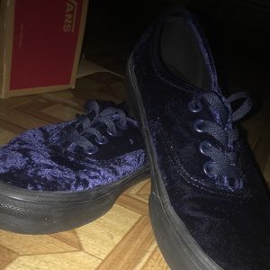Velvet blue vans